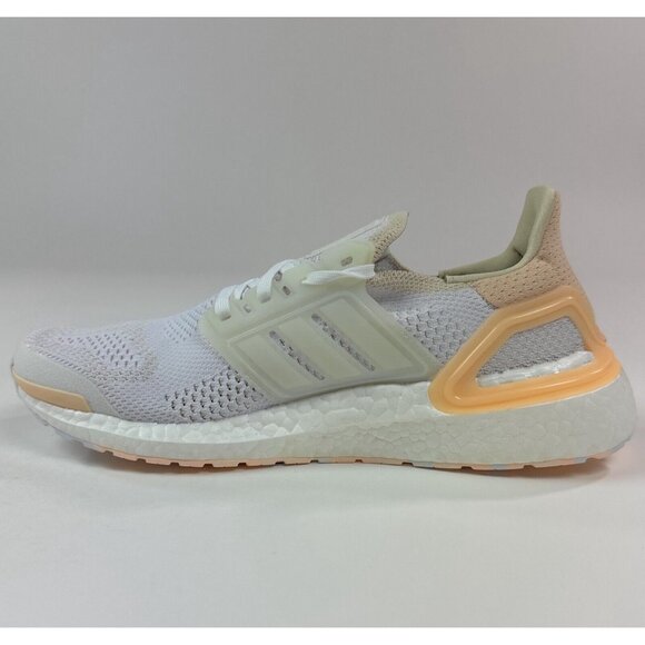 Adidas Ultraboost 19.5 DNA Womens 10 White Orange Running Shoes Sneakers GZ6469 - Picture 2 of 9